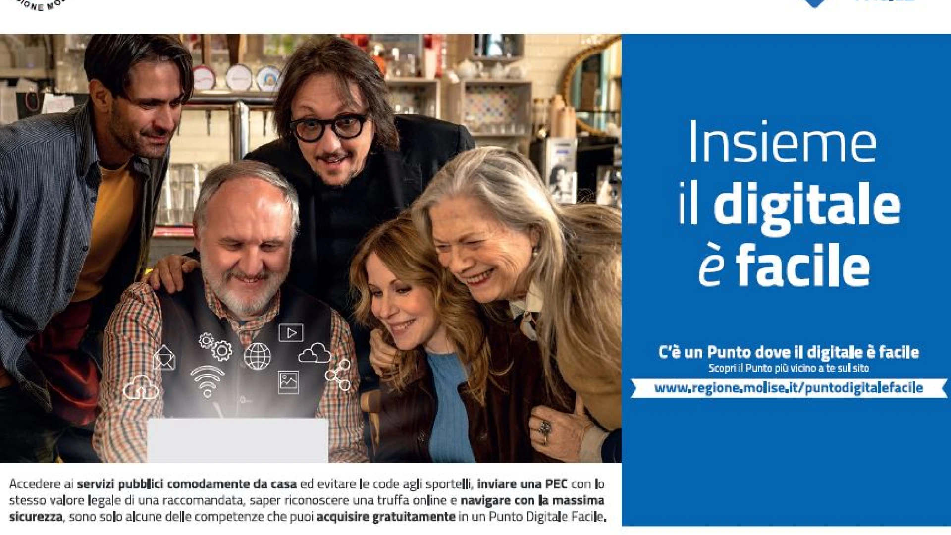 Molise: al via la campagna “Punti digitale facile” per ridurre il divario digitale e promuovere l’inclusione.